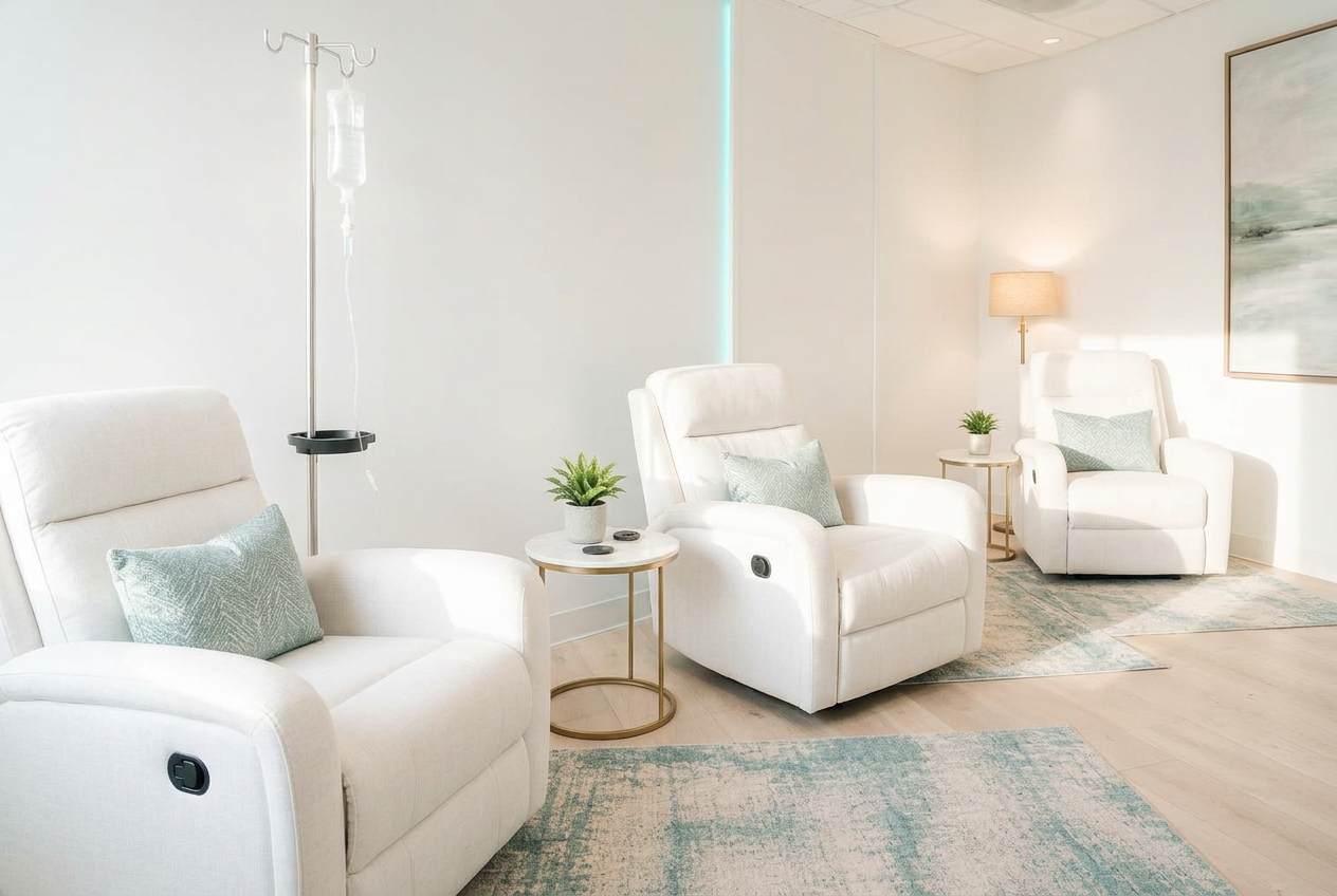 Our treatment lounge with reclining chairs